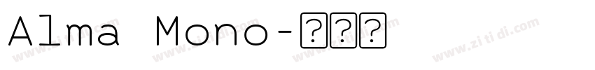 Alma Mono字体转换